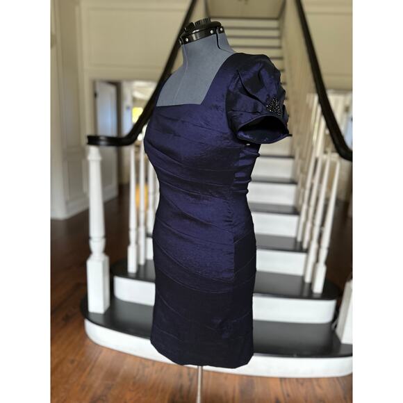 NWT Badgley Mischka Blue Dress SpecialOccasion WeddingGuest Derby Cocktail Party - Picture 7 of 10